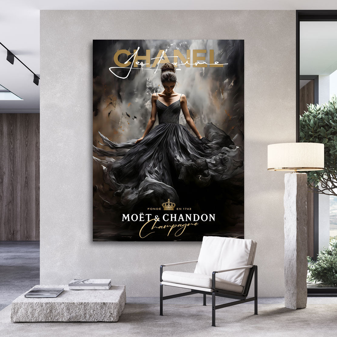 Pop Art Wandbild Ballerina Chanel Style
