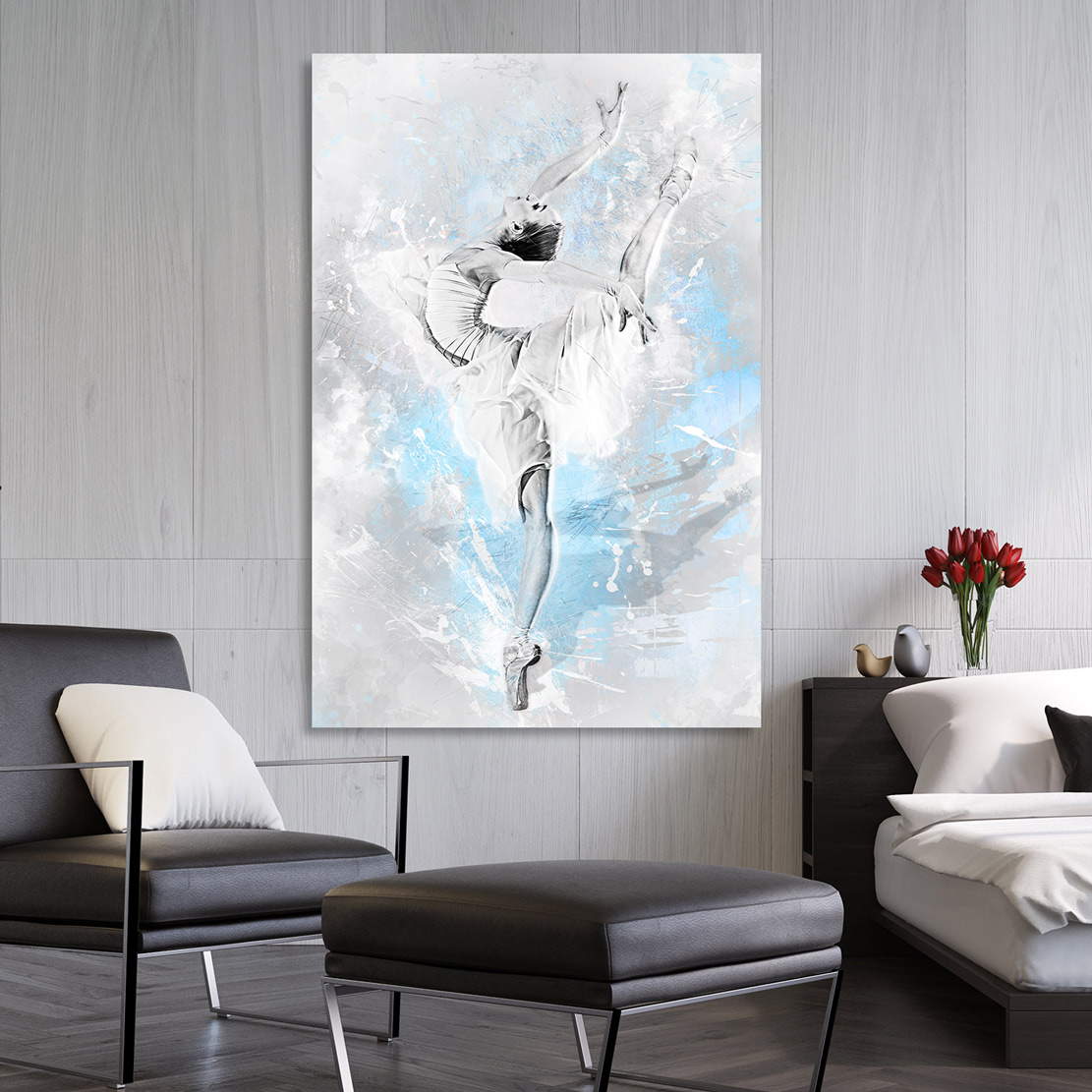 Wandbild Leinwandbild blue Ballerina