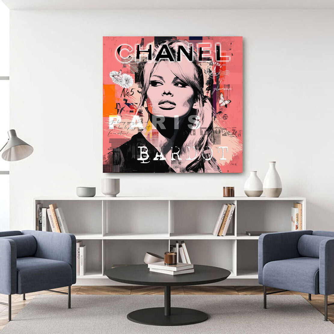 Bardot Chanel Pop Art Wandbild