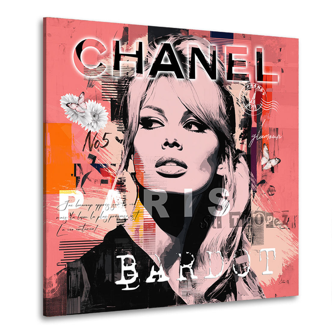 Bardot Chanel Pop Art Wandbild