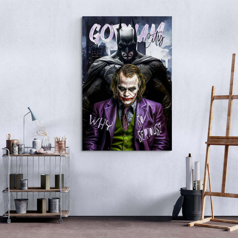 Wandbild Batman & Joker