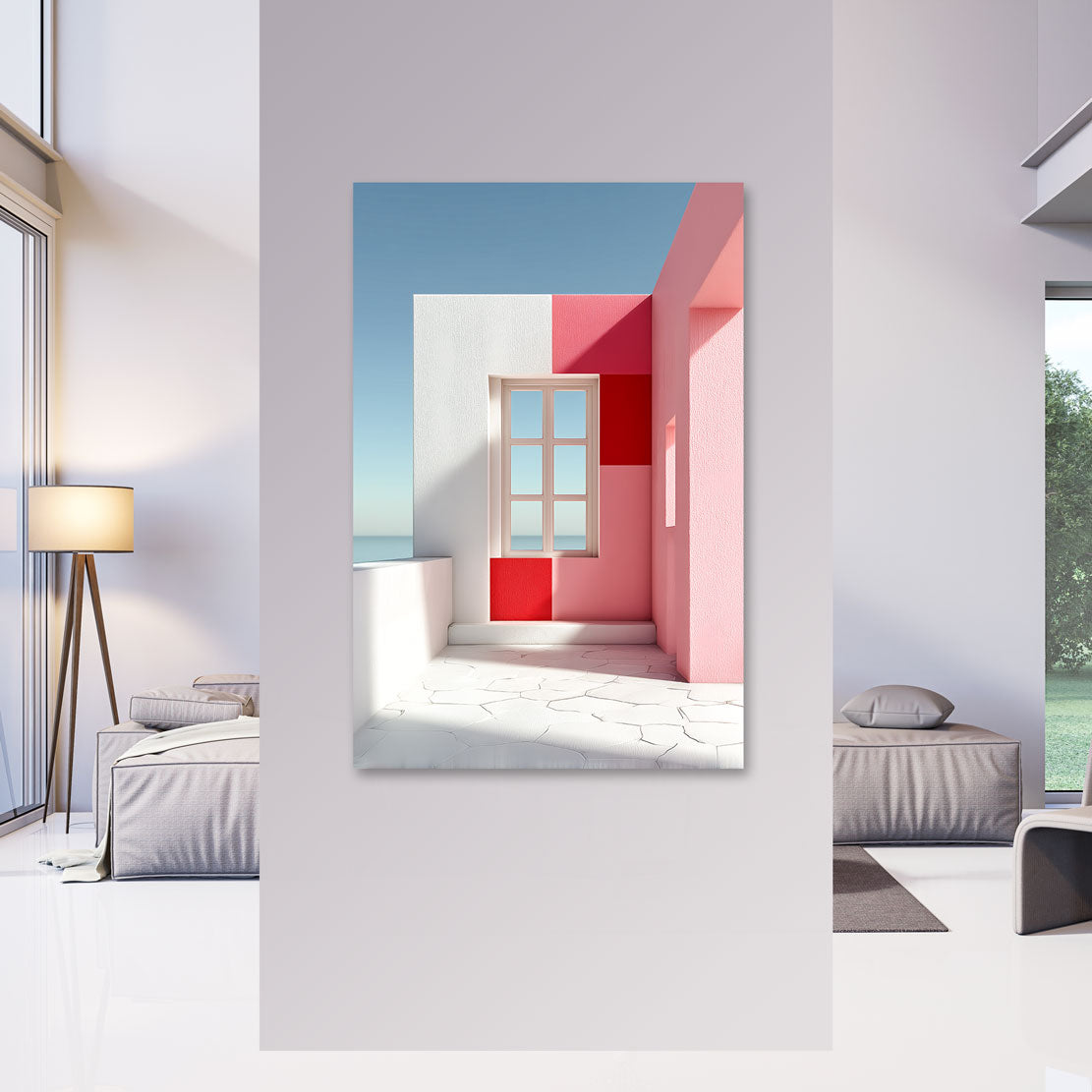 Crimson Coast View Wandbild