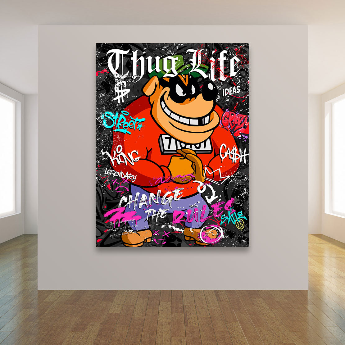 Pop Art Wandbild Panzerknacker Thug Life Black Style