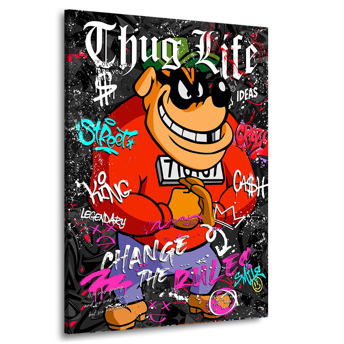 Pop Art Wandbild Panzerknacker Thug Life Black Style