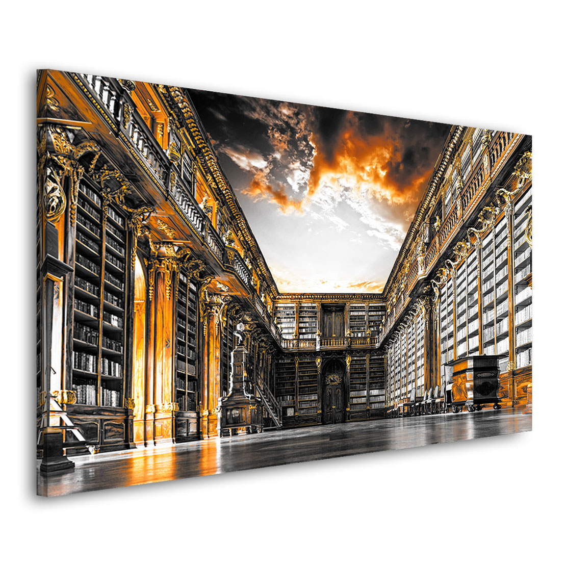 Wandbild Leinwandbild Bibliothek Mystic Sky