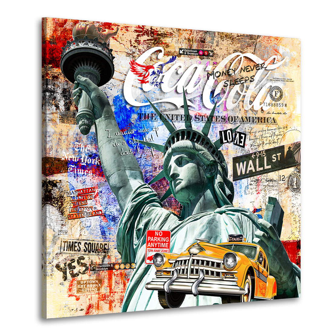 Wandbild Leinwandbild New York Coke Pop Art