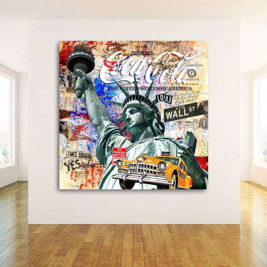 Wandbild Leinwandbild New York Coke Pop Art