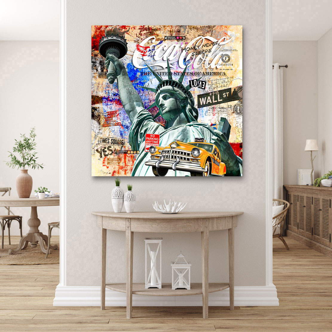 Wandbild Leinwandbild New York Coke Pop Art