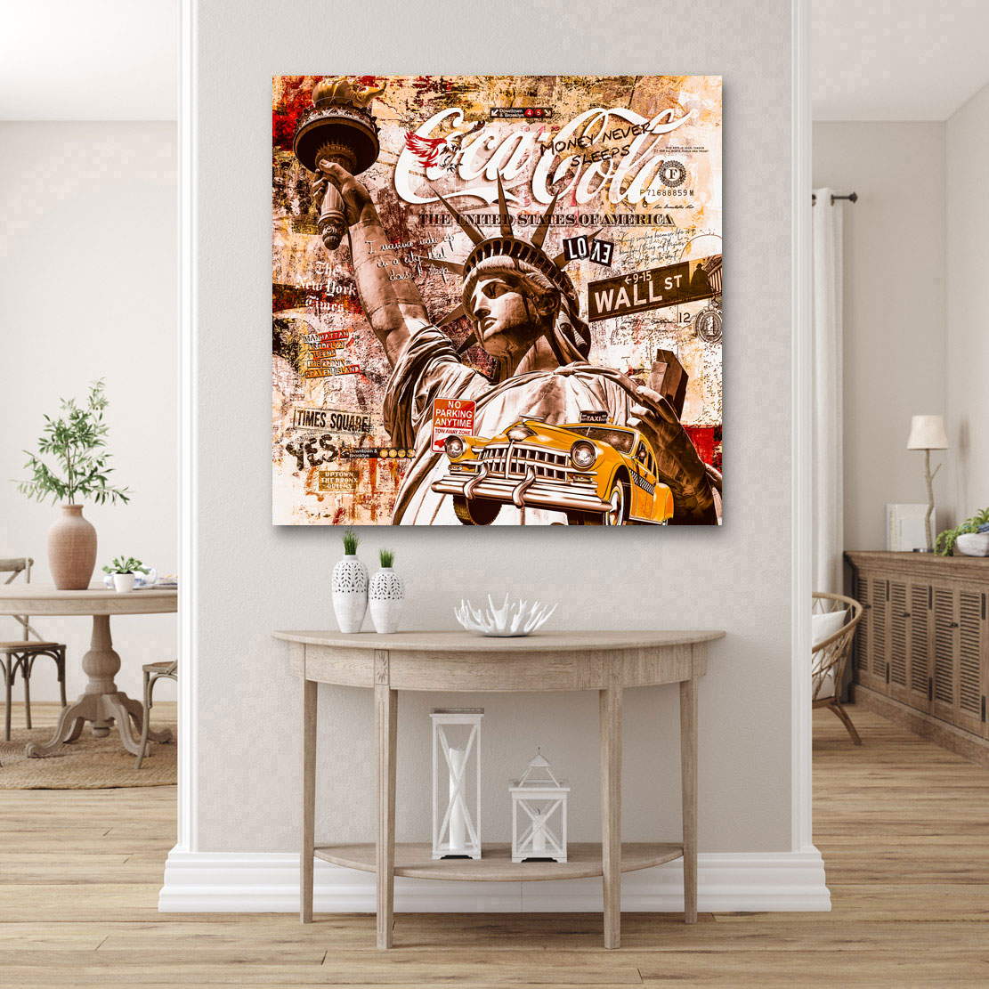Wandbild Leinwandbild New York Coke Pop Art Retro Style