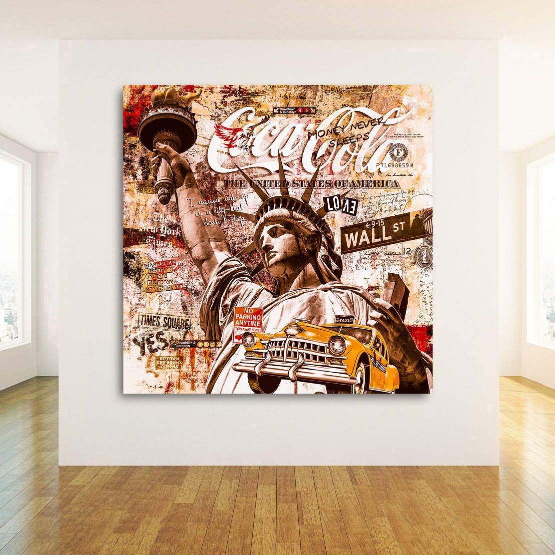Wandbild Leinwandbild New York Coke Pop Art Retro Style