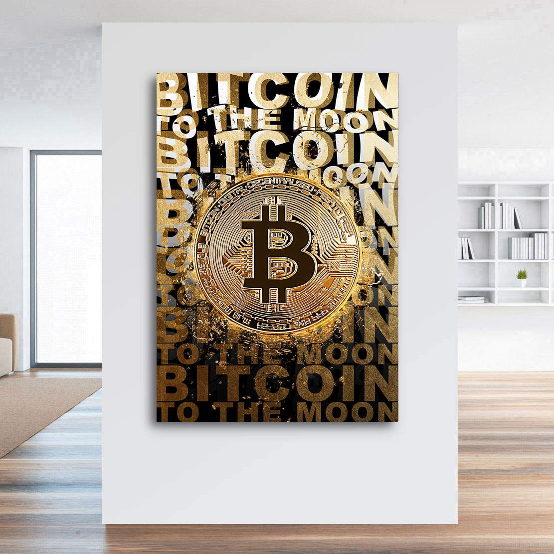 Wandbild Leinwandbild Bitcoin Modern Style