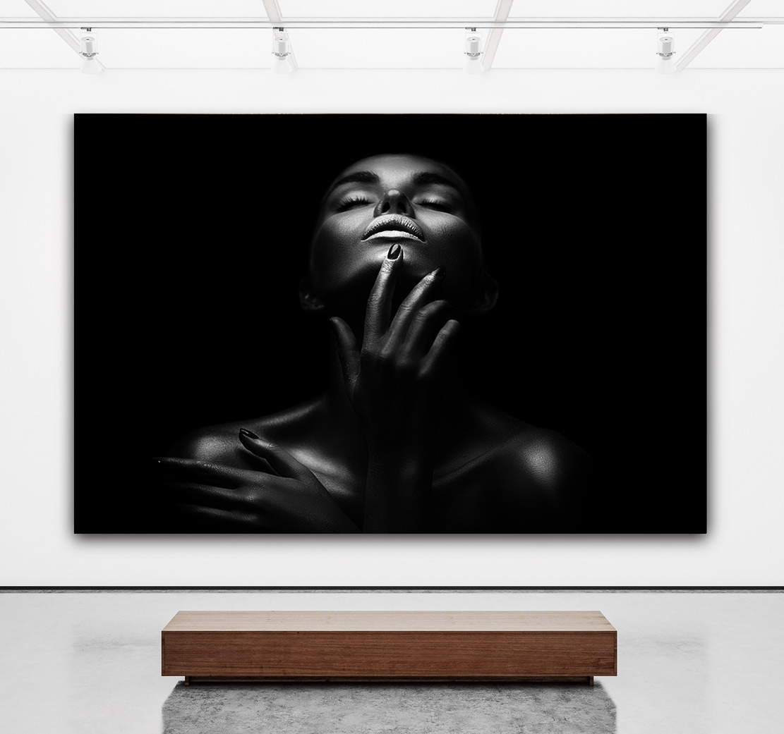Wandbild sensual dark Woman Silver