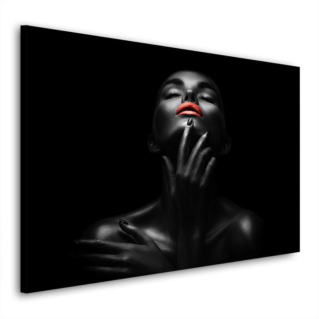 Wandbild sensual dark Woman Red