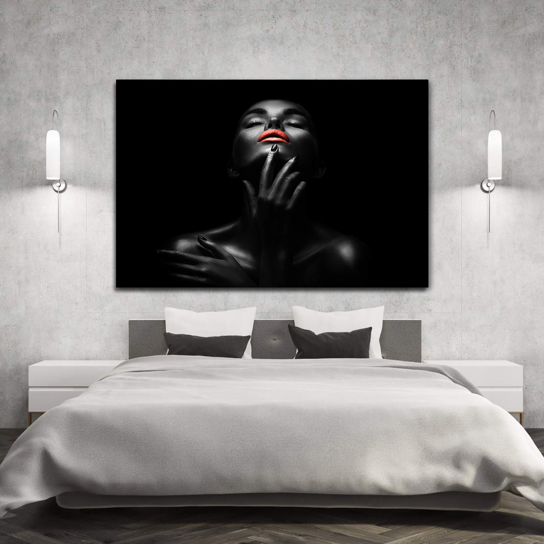 Wandbild sensual dark Woman Red