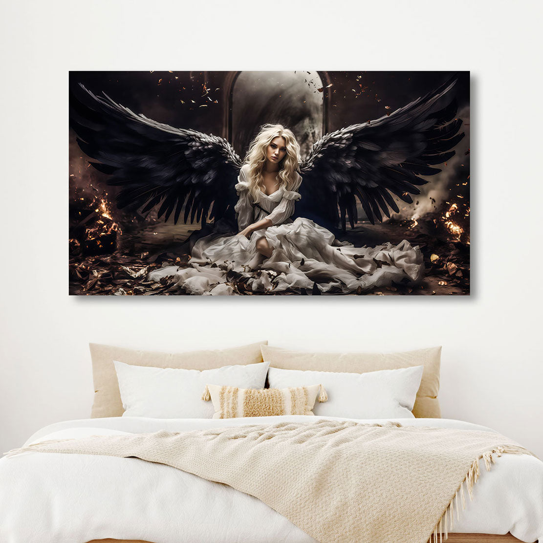 Wandbild Angel Black Wings