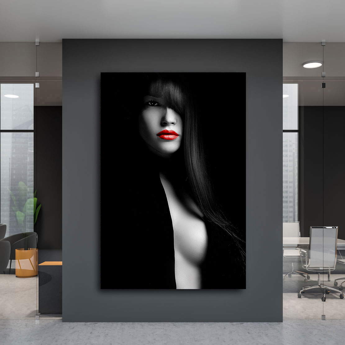 Wandbild Leinwandbild Sensual Red Lips