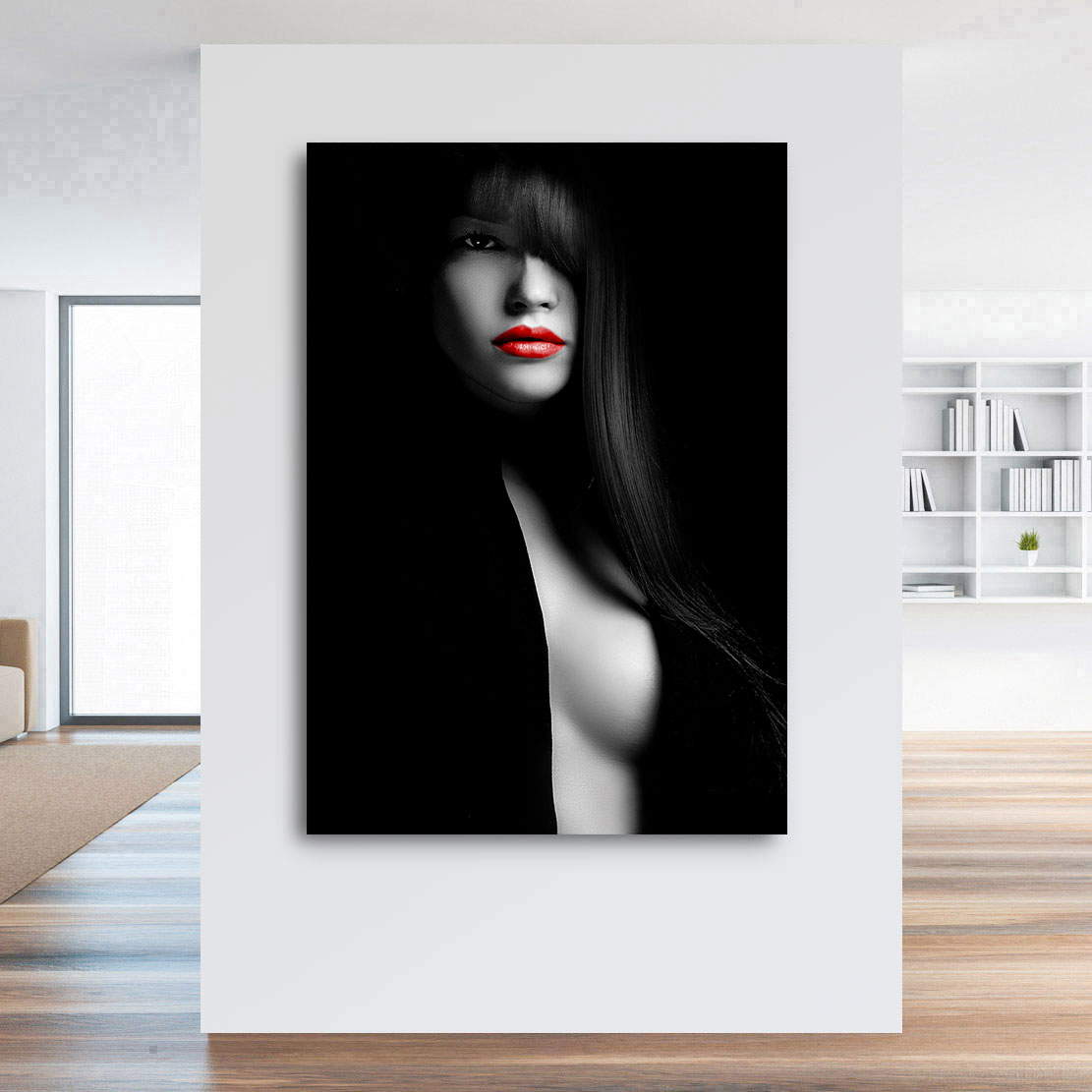Wandbild Leinwandbild Sensual Red Lips