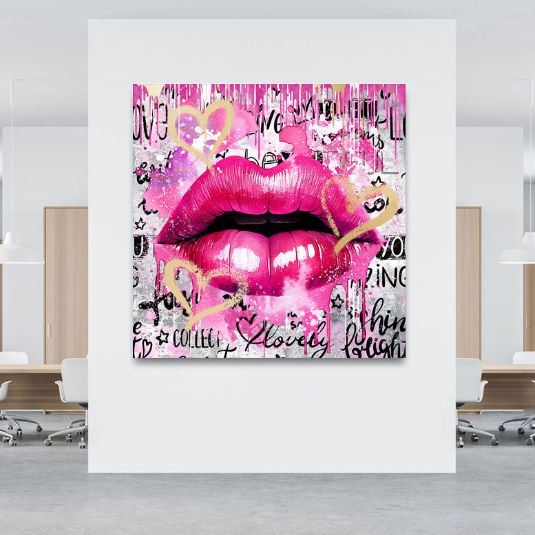 Pop Art Wandbild Sweet Heart Lips