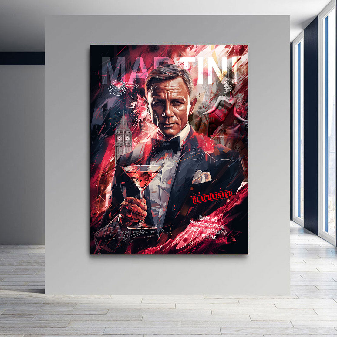 James Bond Pop Art Wandbild
