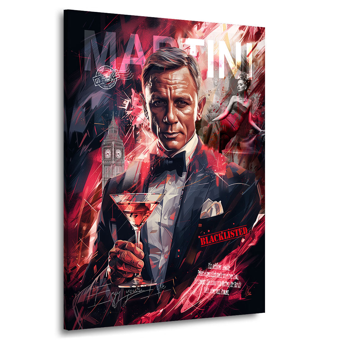 James Bond Pop Art Wandbild