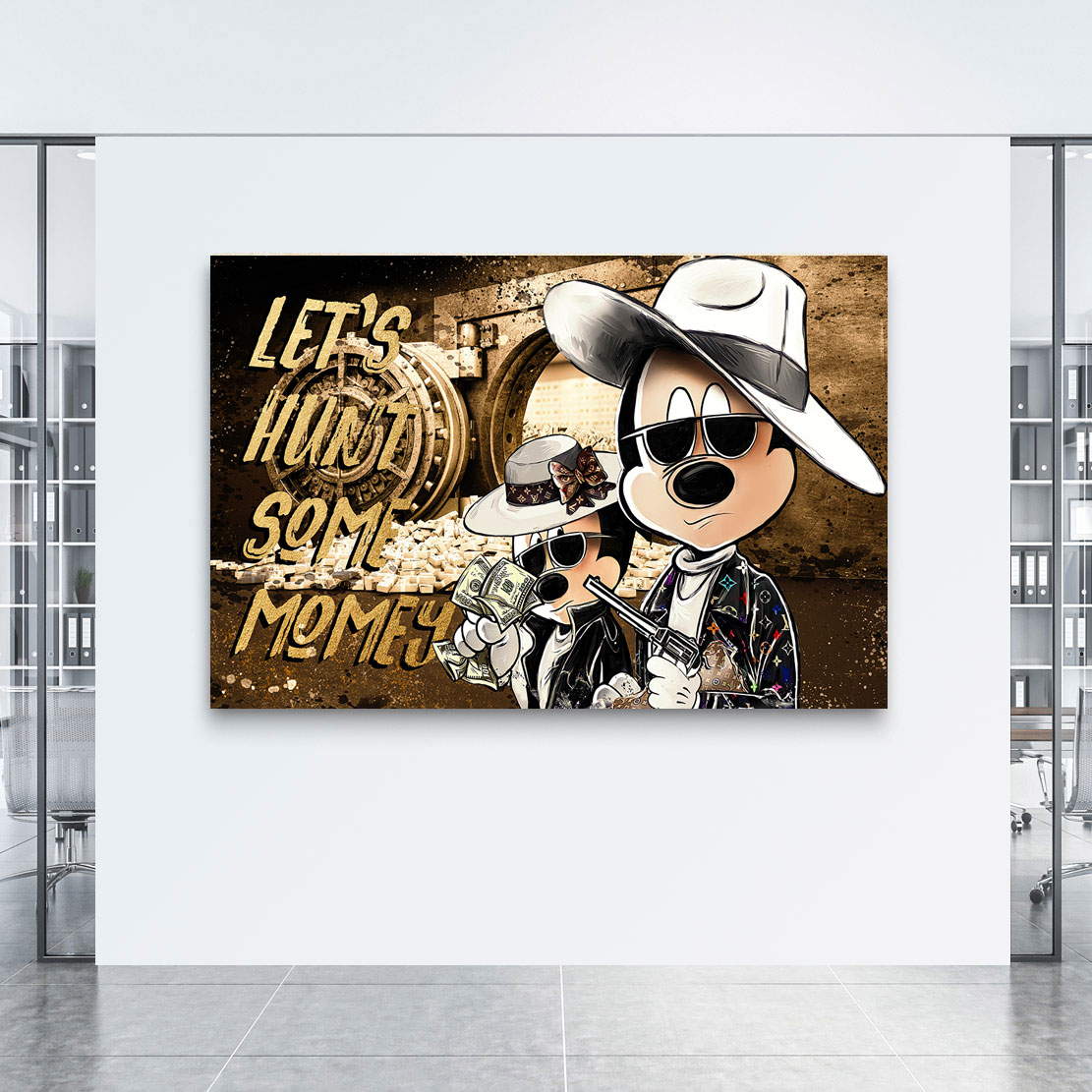 Leinwandbild Micky Lets Hunt Pop Art