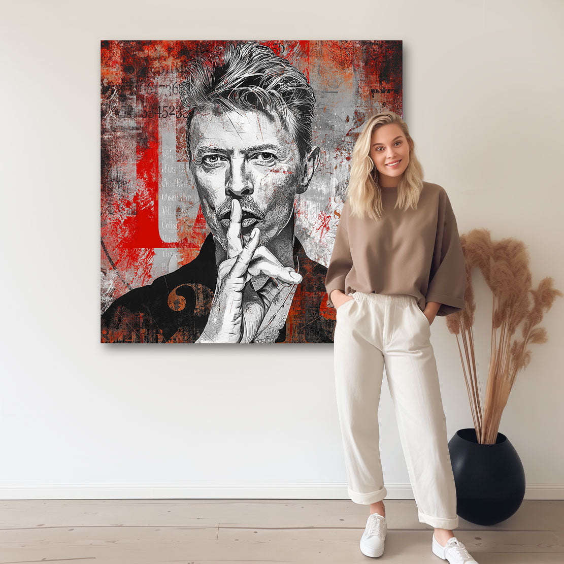 Wandbild Leinwandbild David Bowie Abstrakt