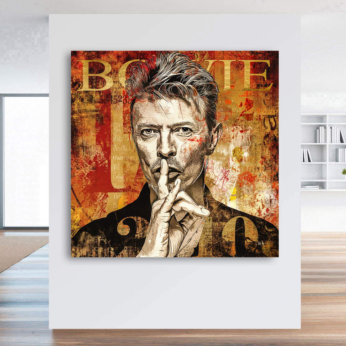 Wandbild Leinwandbild David Bowie Pop Art Vintage Style