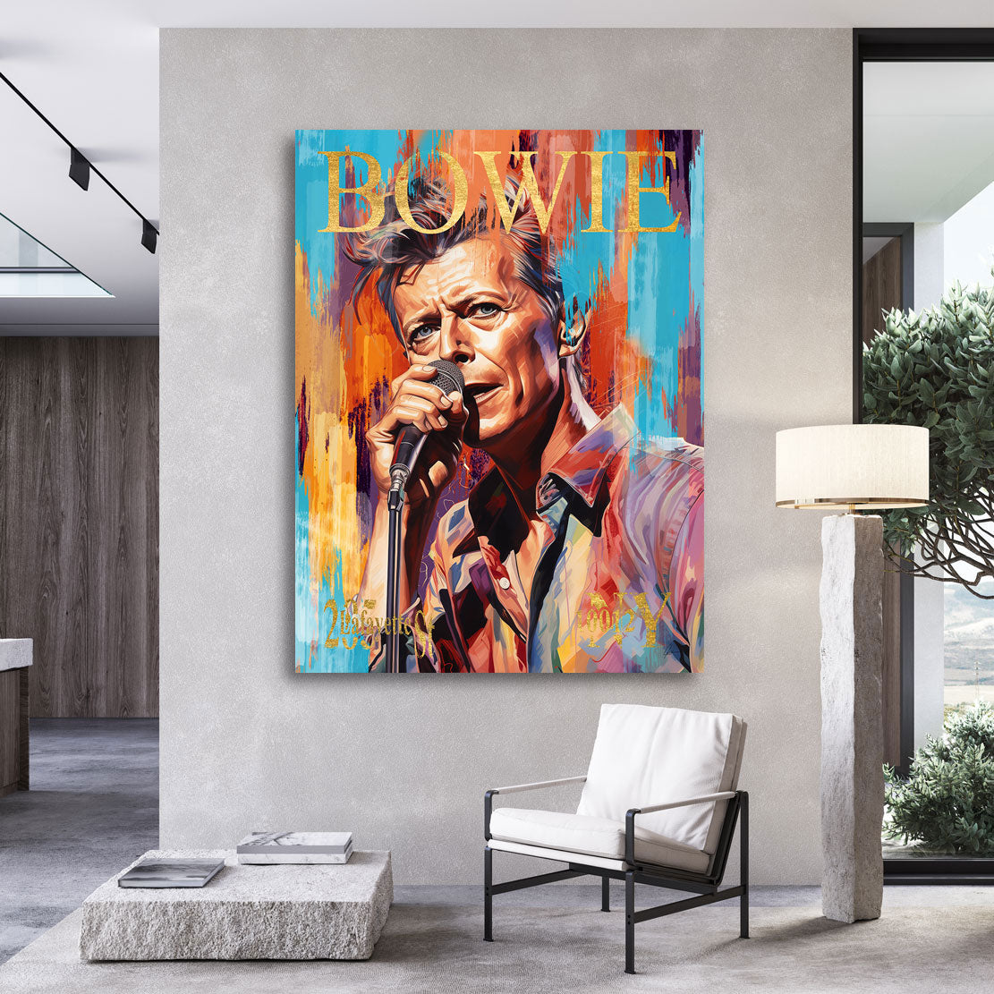 Wandbild Bowie Abstrakt
