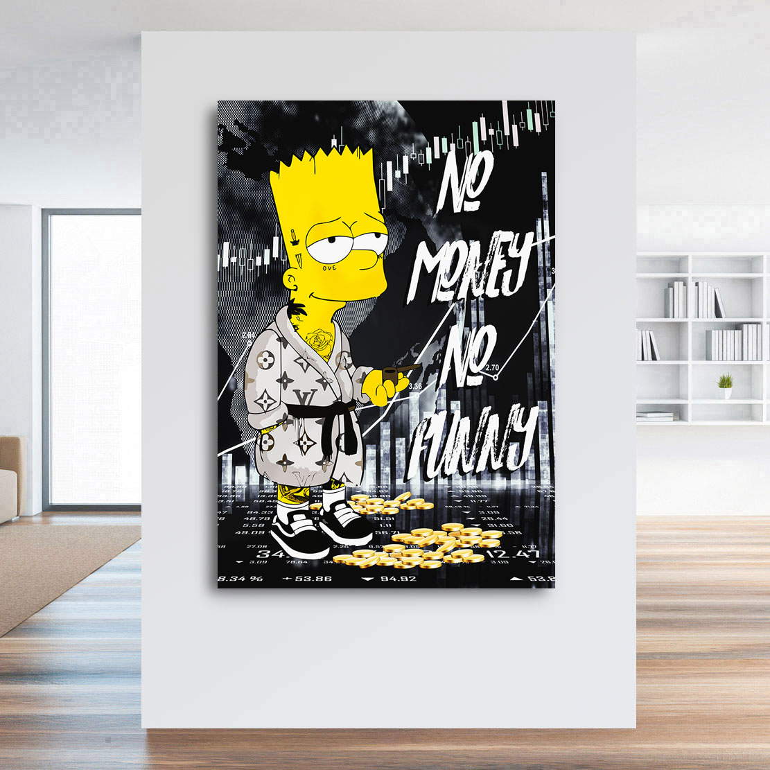 Leinwandbild Bud Hustle Pop Art Style