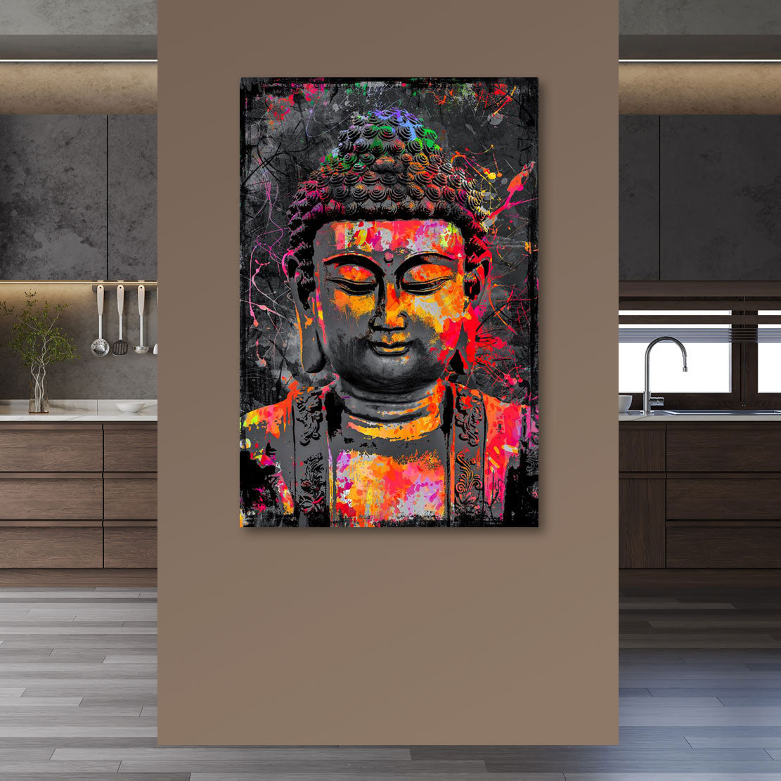 Wandbild Buddha Pop Art