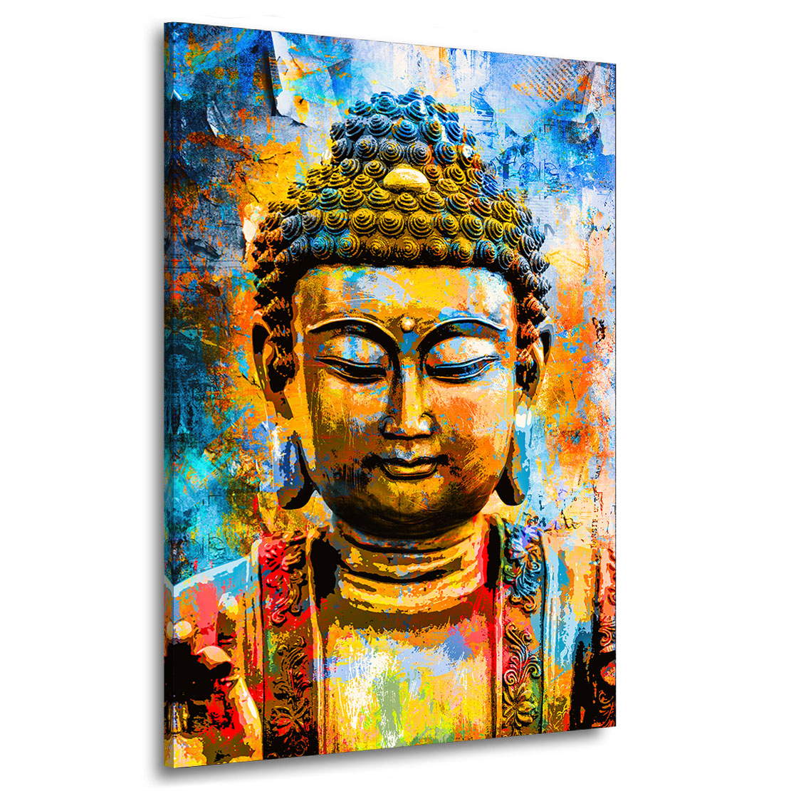 Wandbild Buddha Blue Style