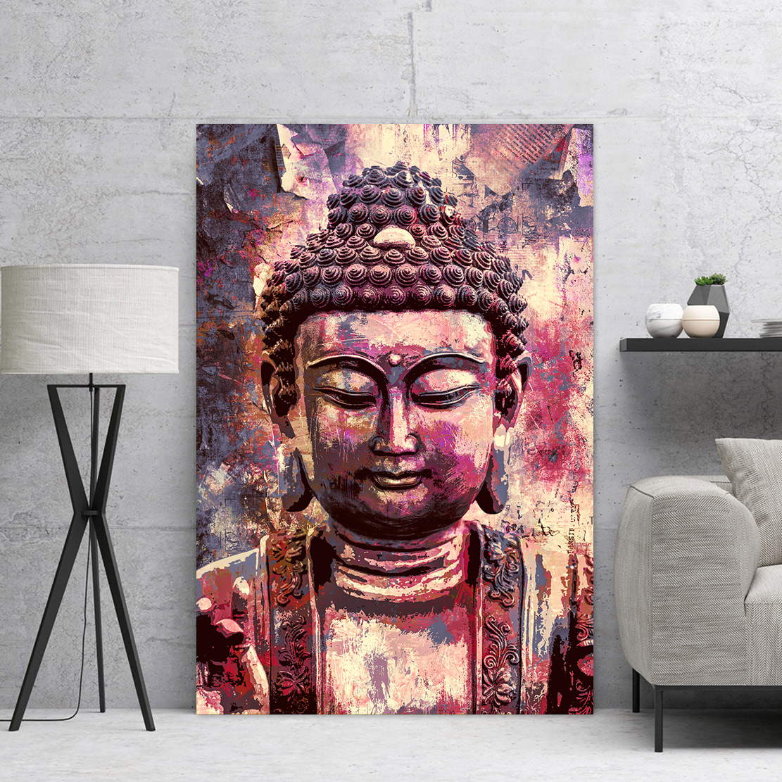 Wandbild Leinwandbild Buddha modern Style