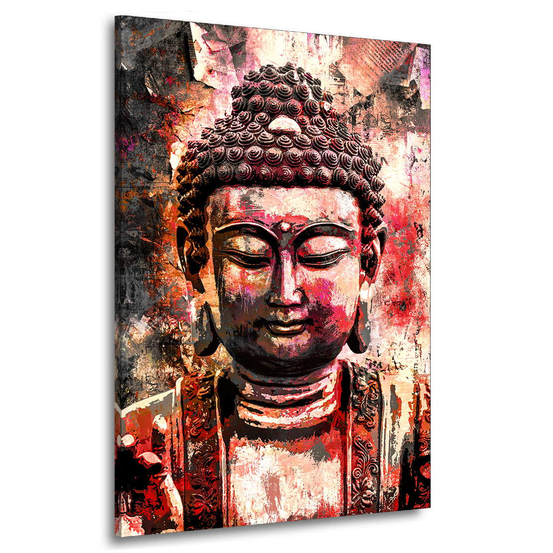 Wandbild Buddha Red Style