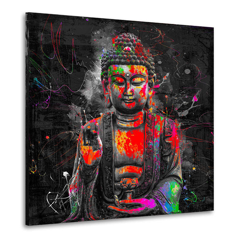 Wandbild Buddha Pop Art Style