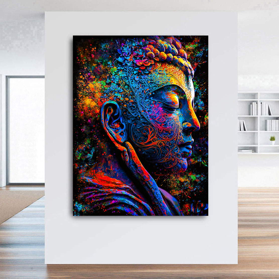 Leinwandbild Buddha Abstrakt