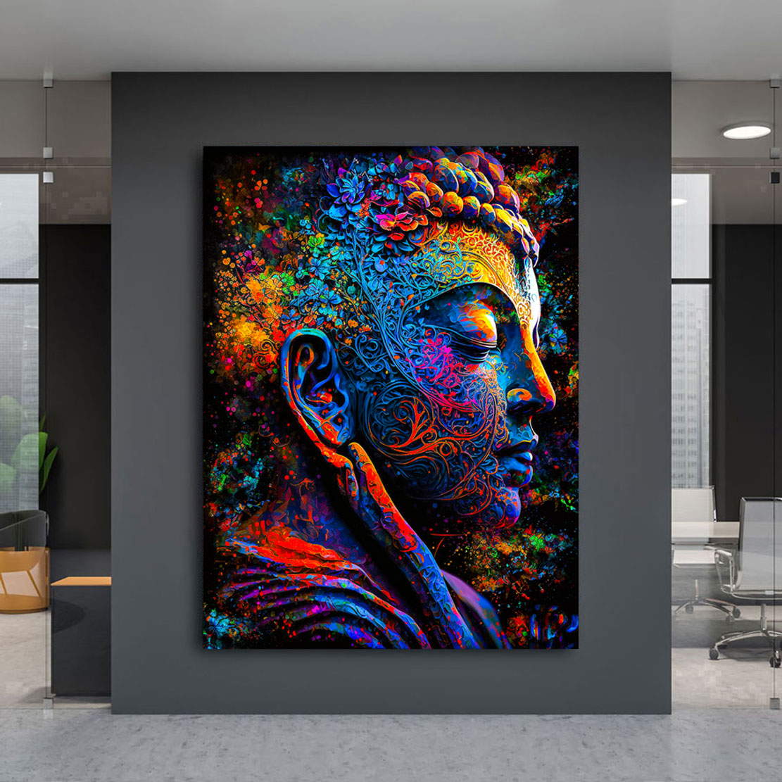Leinwandbild Buddha Abstrakt