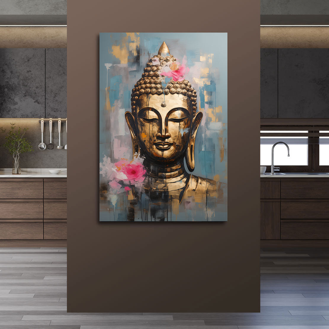 Lotus Serenity Buddha Wandbild