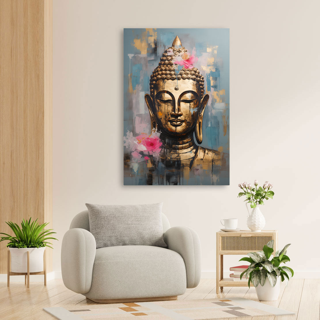 Lotus Serenity Buddha Wandbild