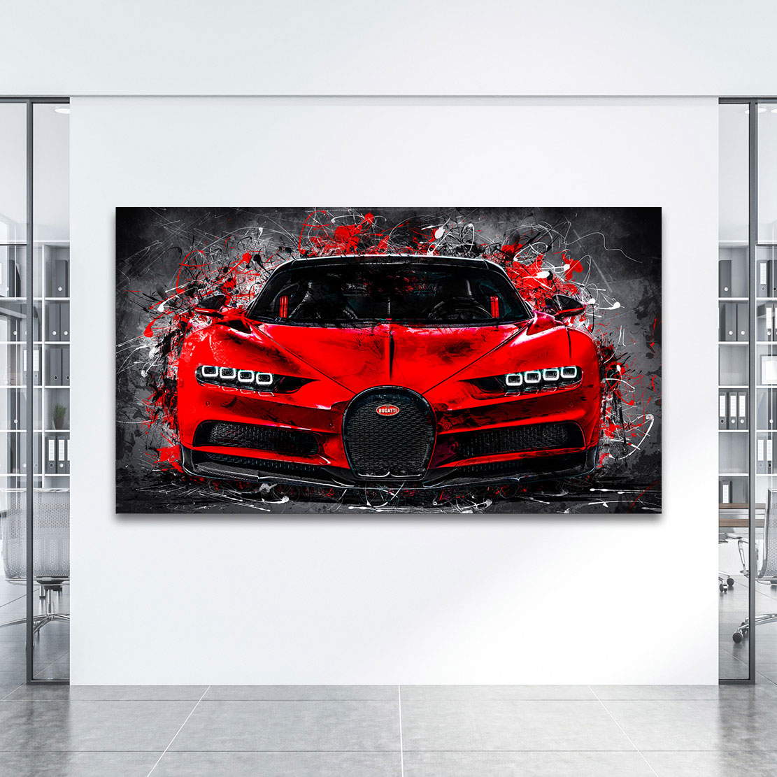 Auto Leinwandbild Bugatti Red Style