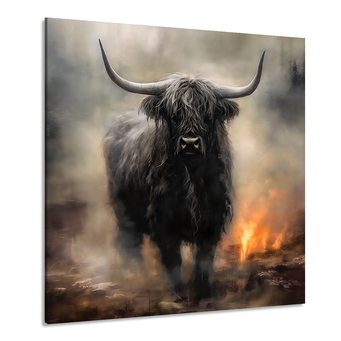 Tier Wandbild Irisches Hochland Rind