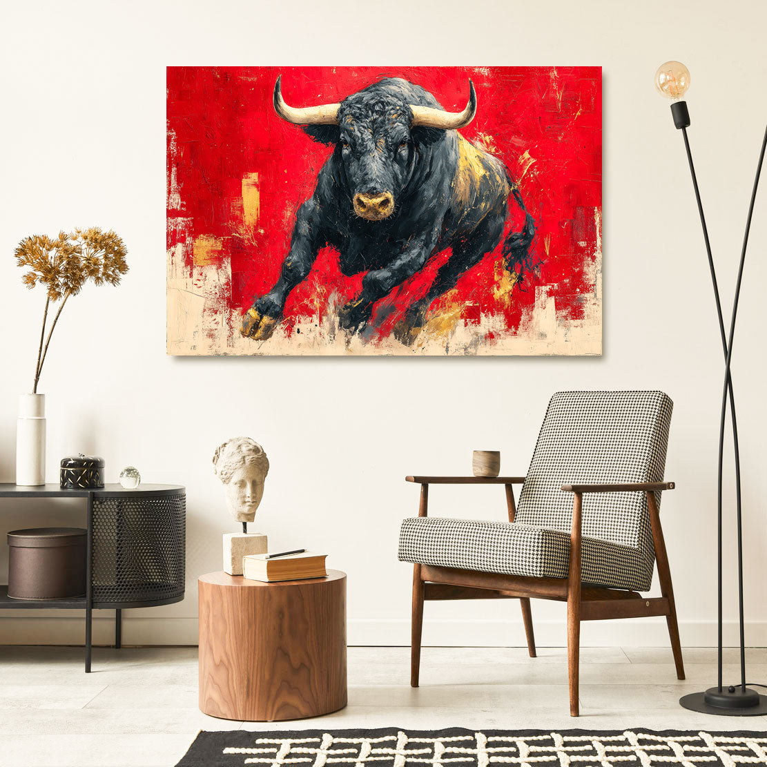 Black Bull Wandbild