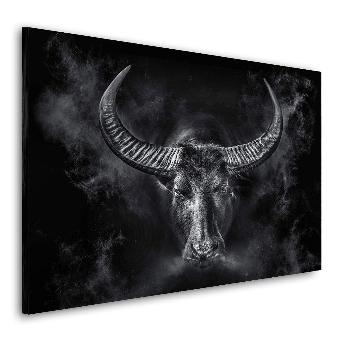 Wandbild Leinwandbild Stier Dark Style