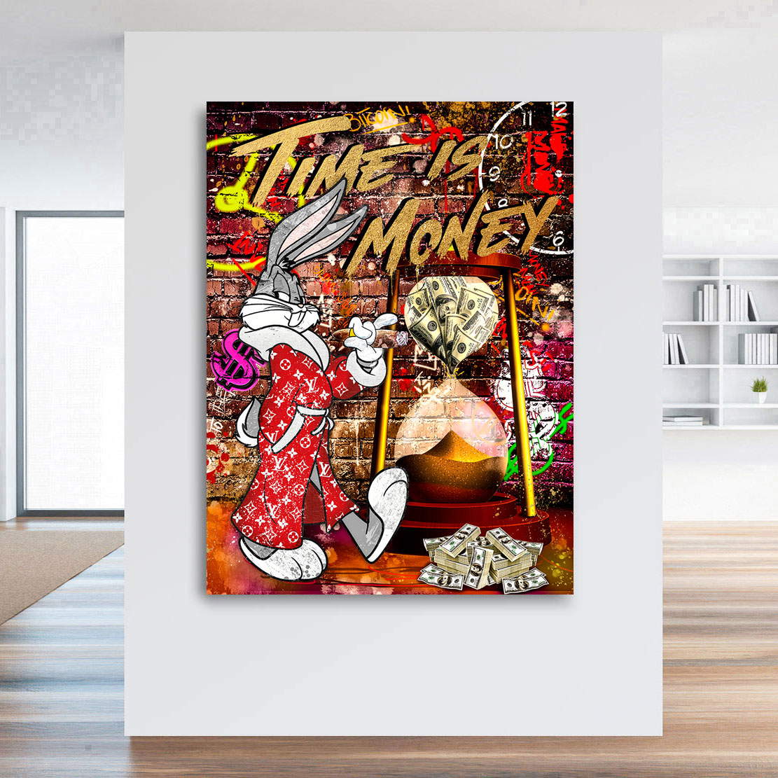 Leinwandbild Mr. Bunny Money Time