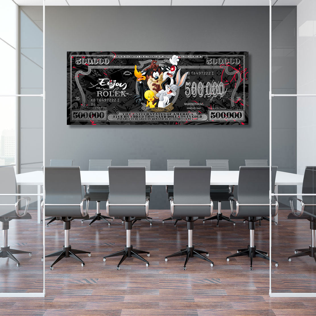 Motivations Leinwandbild Mr. Bunny and Friends Silver Style