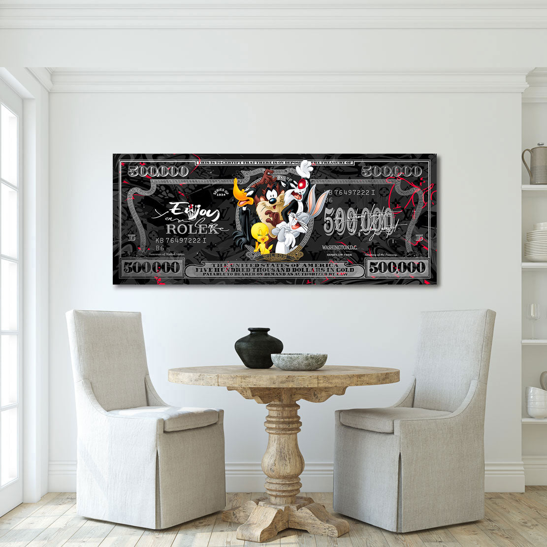 Motivations Leinwandbild Mr. Bunny and Friends Silver Style