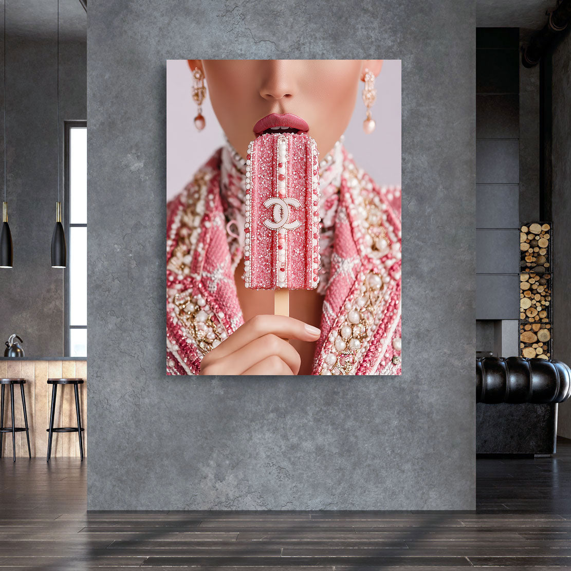 Chanel Pink Ice Wandbild