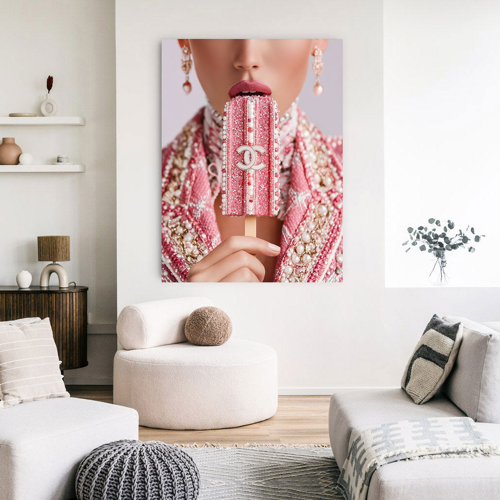 Chanel Pink Ice Wandbild