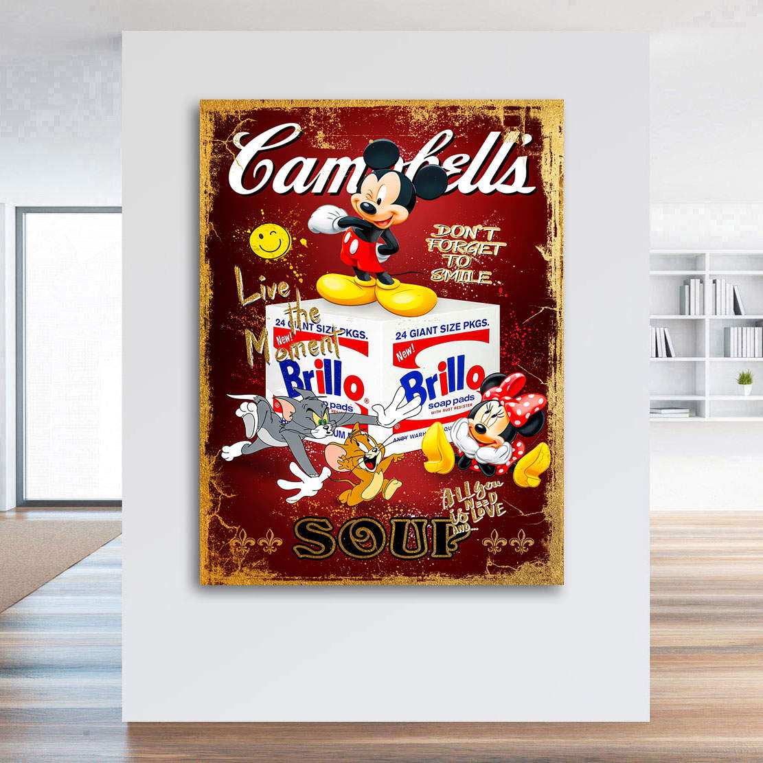 Leinwandbild Campbell Pop Art Style