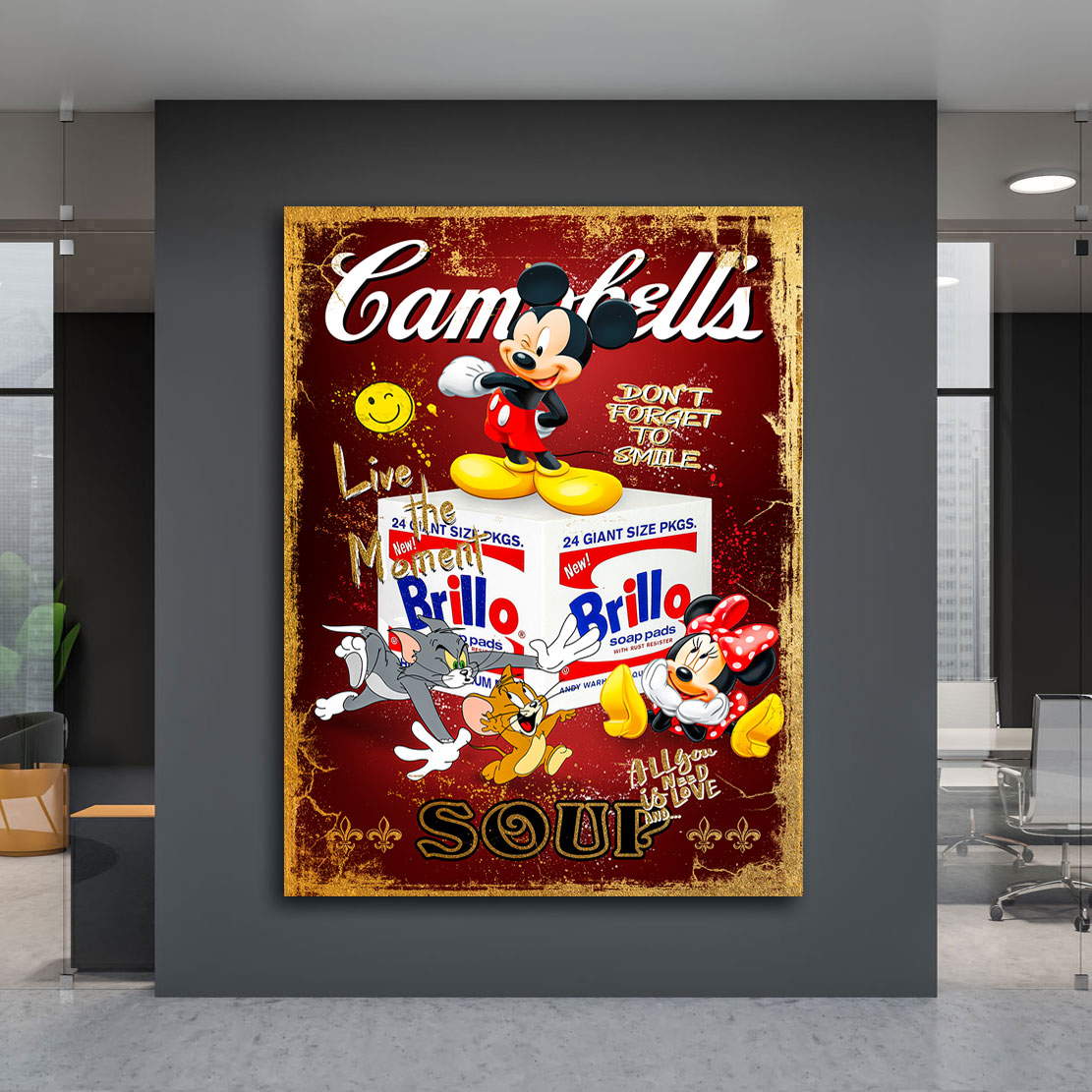 Leinwandbild Campbell Pop Art Style