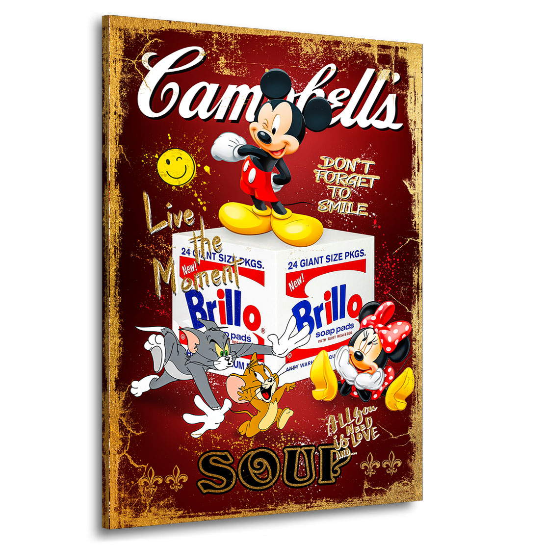 Leinwandbild Campbell Pop Art Style